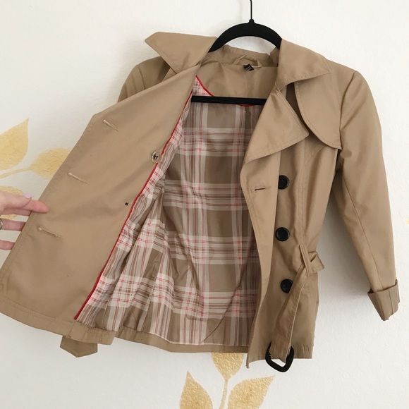 H&M rain jacket pea coat SUPER cute and fitted! - Picture 7 of 7